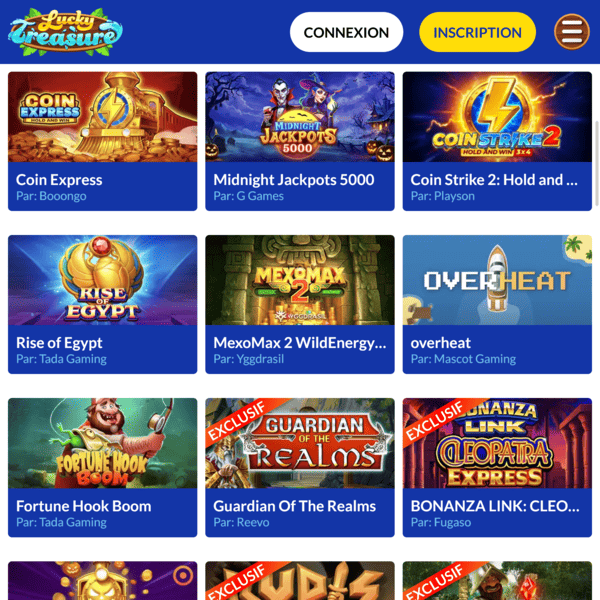 Lucky Treasure Casino — En-tête de la page Promotions